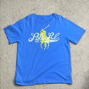 Polo by Ralph Lauren Blue and Yellow Graphic Tee
